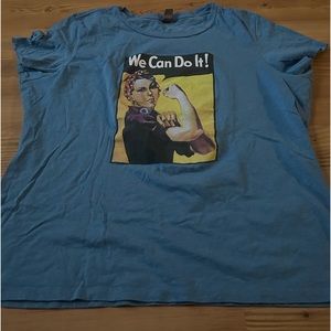Vintage plus size graphic tee. “We can do it”